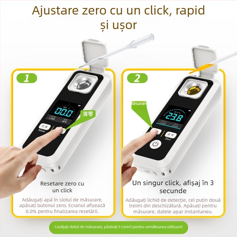 Fnirsi Jbm-10/Jbm-20 Metru de zahăr inteligent pentru fructe — precizie înaltă a dulceaței și a conținutului de zahăr