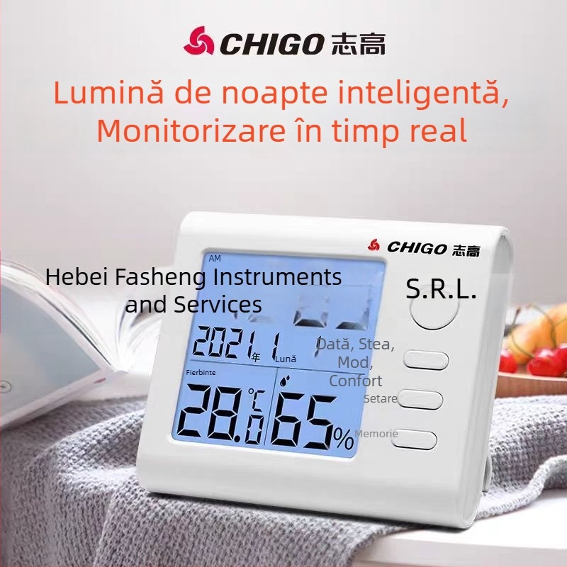 Senzor digital de temperatură și umiditate, model ZG--8068, marcă Chigo, DC5-24V, afișaj digital, precizie 1