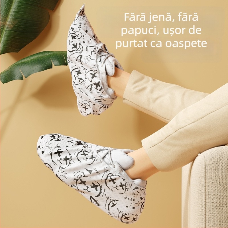 Acoperire pentru pantofi, din material nețesut, întărită și rezistentă la uzură, pentru utilizare în încăperi curate, reutilizabilă