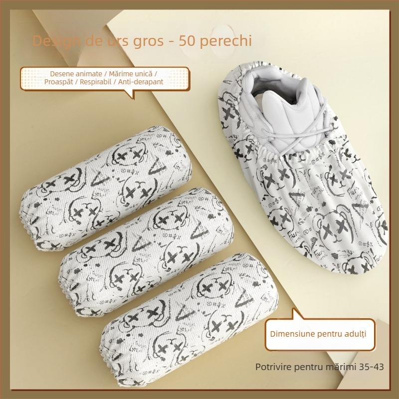 Acoperire pentru pantofi, din material nețesut, întărită și rezistentă la uzură, pentru utilizare în încăperi curate, reutilizabilă