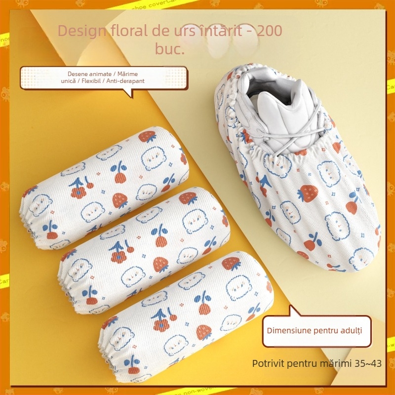 Acoperire pentru pantofi, din material nețesut, întărită și rezistentă la uzură, pentru utilizare în încăperi curate, reutilizabilă