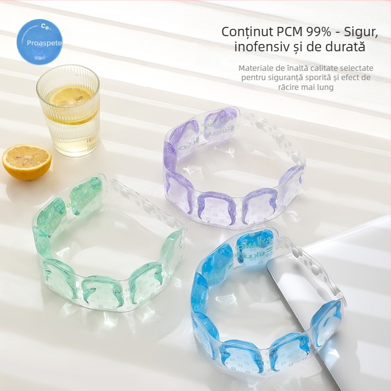 Colier de gât răcoros – Nordic stil, cu țesătură TPU și umplutură PCM, pentru prevenirea căldurii și răcire