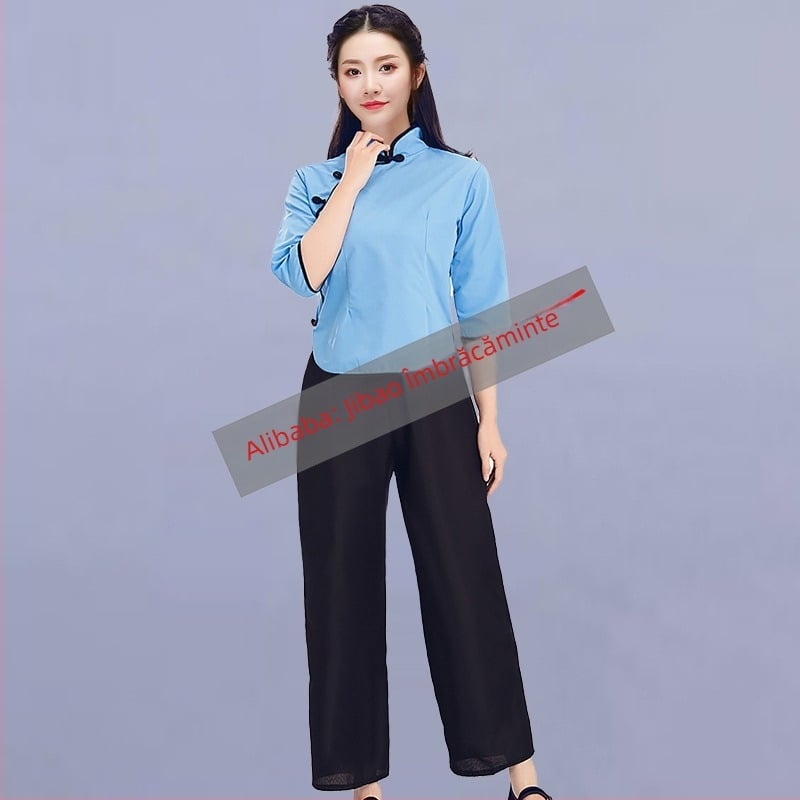 Costum de scenă feminin, în stil ROC Zhongshan, uniformă școlară pentru cor, poliester 95%+, Toamnă 2024