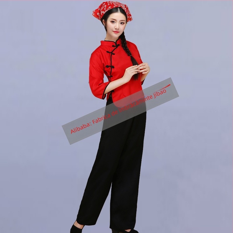 Costum de scenă feminin, în stil ROC Zhongshan, uniformă școlară pentru cor, poliester 95%+, Toamnă 2024