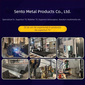 Stand TV de podea cu roți detașabile, metal, model ST-05, greutate 11–35 kg, pentru afișaje comerciale