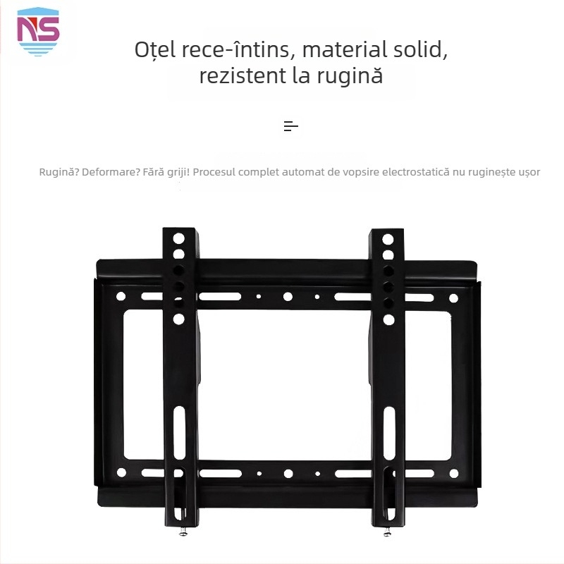 Suport de perete pentru TV cu balansare și reglaj telescopic, cadru din fier, control mecanic, capacitate de încărcare peste 15 kg
