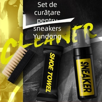 Kit de curățare pantofi cu spray uscat, spumă cu bule și ceară pentru pantofi; 48 bucăți în cutie; design modern minimalist; funcție de dezinfectare