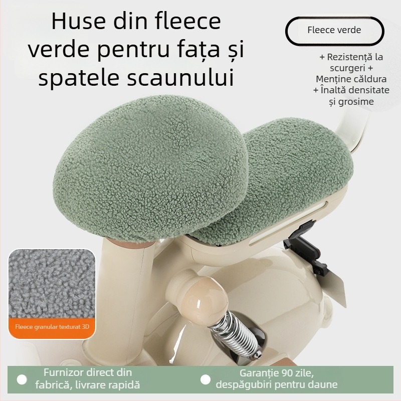 Husă pentru șa bicicletă electrică, fleece de iarnă, îngroșată, Huiying, imprimare de logo, disponibilă personalizare