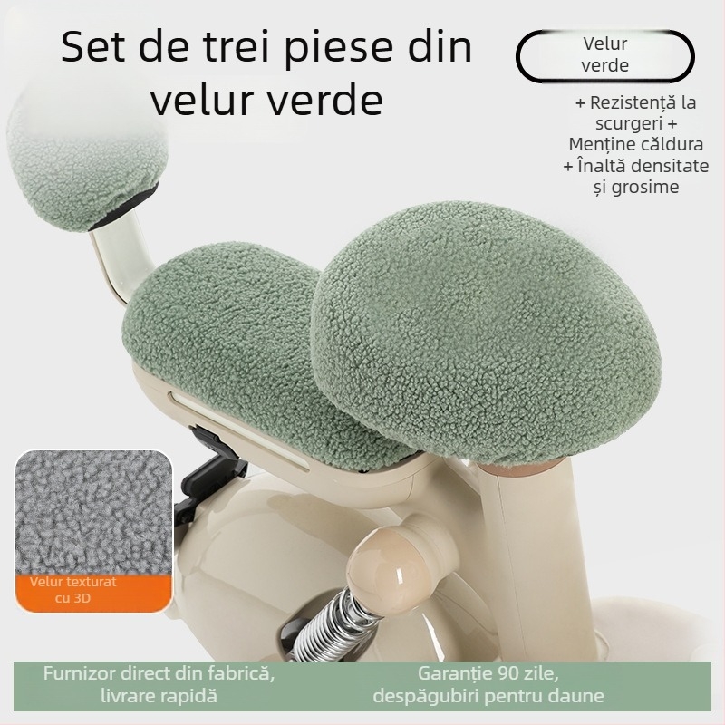 Husă pentru șa bicicletă electrică, fleece de iarnă, îngroșată, Huiying, imprimare de logo, disponibilă personalizare