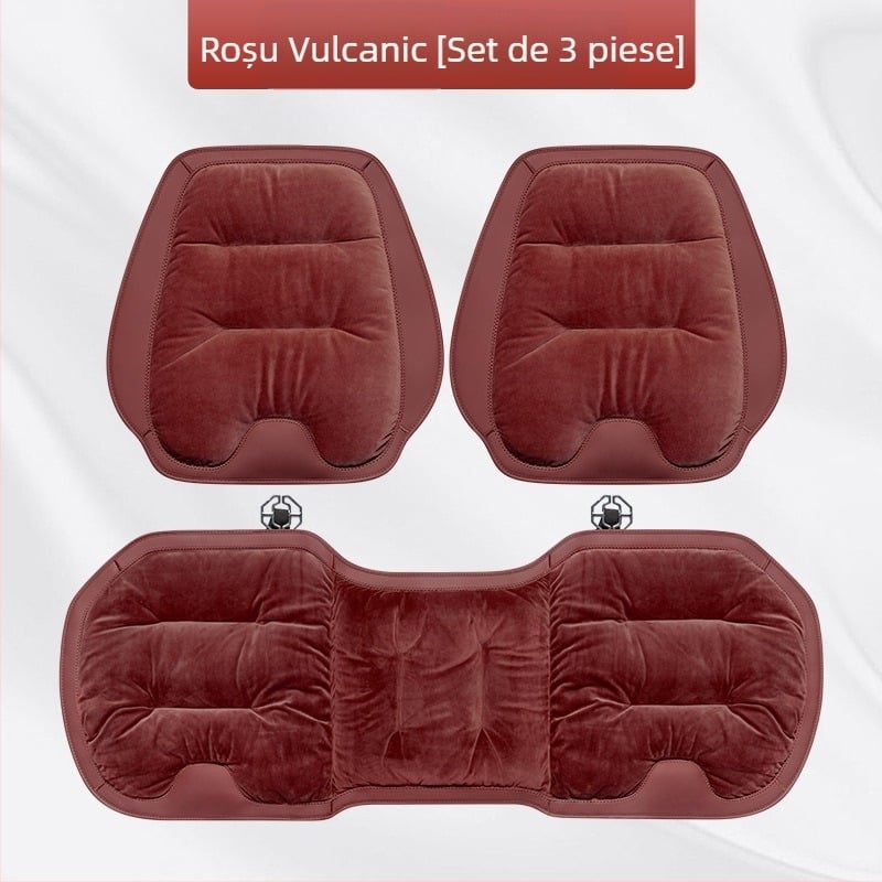 Set de perne pentru scaunul auto, flanel pluș de iarnă, umplutură din bumbac, marca Wild Cow