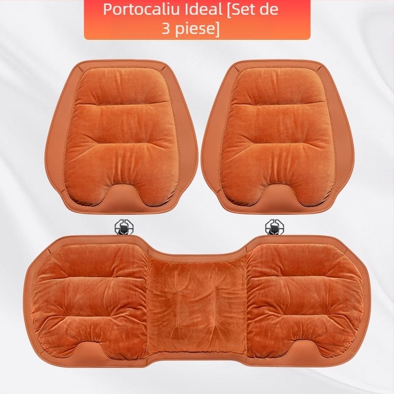 Set de perne pentru scaunul auto, flanel pluș de iarnă, umplutură din bumbac, marca Wild Cow