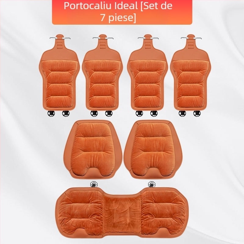 Set de perne pentru scaunul auto, flanel pluș de iarnă, umplutură din bumbac, marca Wild Cow