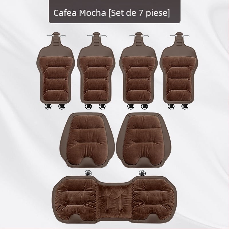 Set de perne pentru scaunul auto, flanel pluș de iarnă, umplutură din bumbac, marca Wild Cow