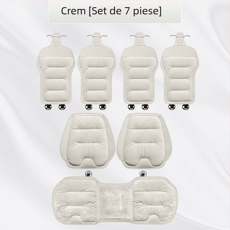 Set de perne pentru scaunul auto, flanel pluș de iarnă, umplutură din bumbac, marca Wild Cow