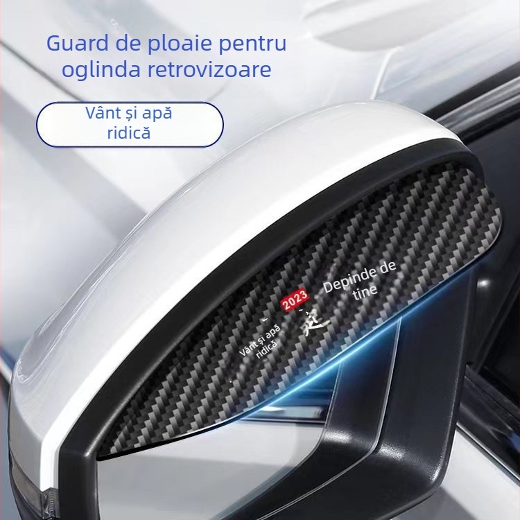 Protecție de ploaie pentru oglinda retrovizoare, fibră de carbon, Ride Sharp, nepersonalizabilă