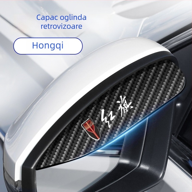 Protecție de ploaie pentru oglinda retrovizoare, fibră de carbon, Ride Sharp, nepersonalizabilă