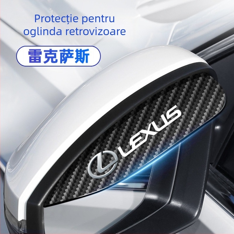 Protecție de ploaie pentru oglinda retrovizoare, fibră de carbon, Ride Sharp, nepersonalizabilă