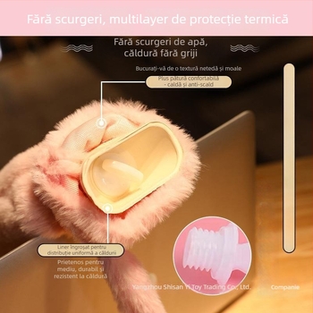 Sticlă din cauciuc pentru apă fierbinte; pentru talie, abdomen și mâini; 1000 g; încălzire prin umplere cu apă; utilizare duală cald/rece (Material: cauciuc; 1000 g; Încălzire: umplere cu apă; Zone: talie/abdomen/mâini; Cald/rece)