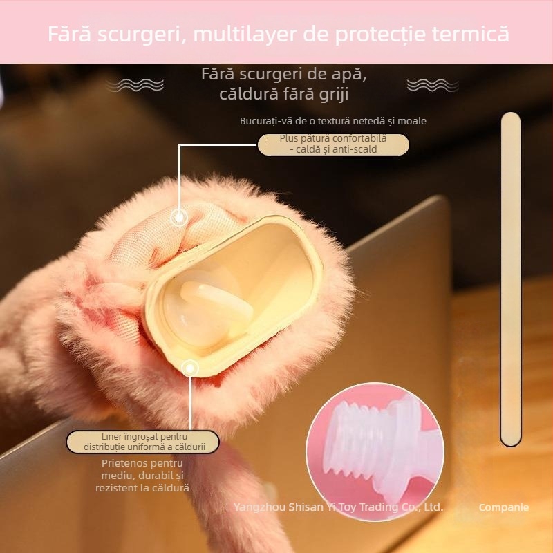 Sticlă din cauciuc pentru apă fierbinte; pentru talie, abdomen și mâini; 1000 g; încălzire prin umplere cu apă; utilizare duală cald/rece (Material: cauciuc; 1000 g; Încălzire: umplere cu apă; Zone: talie/abdomen/mâini; Cald/rece)