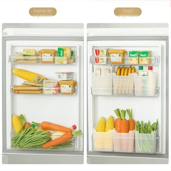 Cutie de depozitare pentru ușa laterală a frigiderului – plastic alimentar, brand Autonomy, depozitare și păstrarea prospețimii, stil simplu