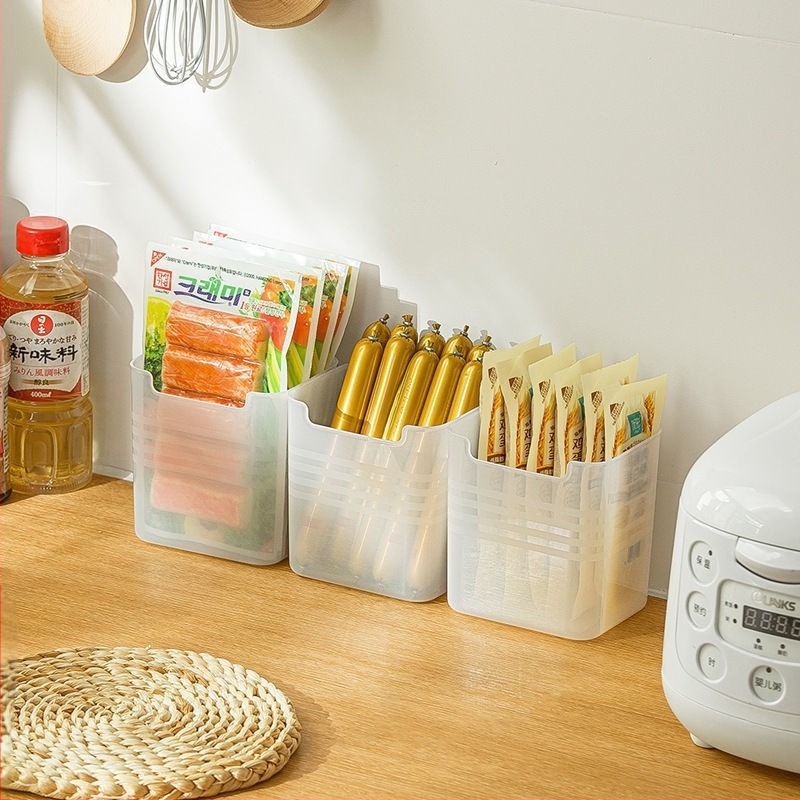 Cutie de depozitare pentru ușa laterală a frigiderului – plastic alimentar, brand Autonomy, depozitare și păstrarea prospețimii, stil simplu