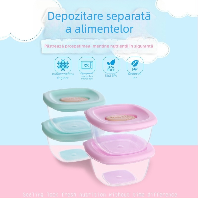 Container de depozitare pentru lapte praf cu sigilare în trei etape, portabil pentru călătorii — Hengjian, modelul R-1798, potrivit pentru nou-născuți până la 3 ani