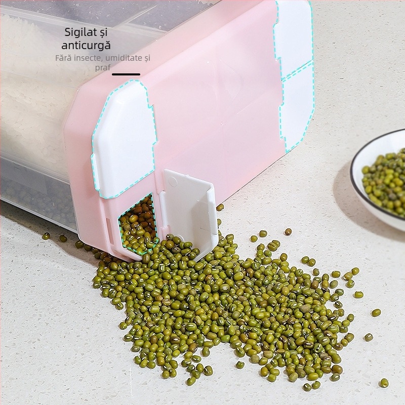 Cutie plastic cu compartimente, pătrată, 2,1–3 L, compatibilă cu cuptorul cu microunde