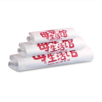 Geantă din plastic groasă pentru magazinul pentru bebeluți – pentru sticle și lapte praf; ambalare la ridicare, ambalare în loturi, proces gravură pe film turnat, brand Li Fang, model 03245