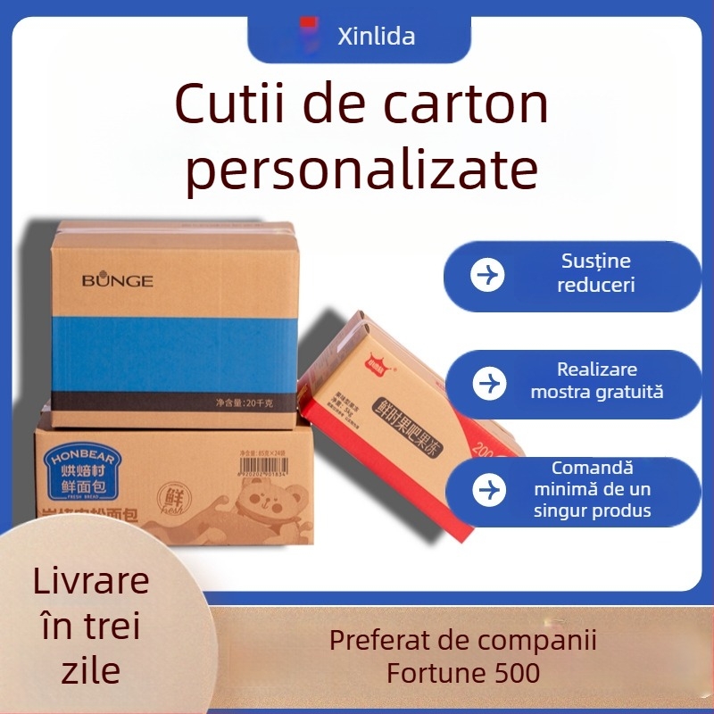 Cutie din carton kraft ondulat, personalizată, grosime 3, carton standard; potrivit pentru logistică și ambalare alimentară