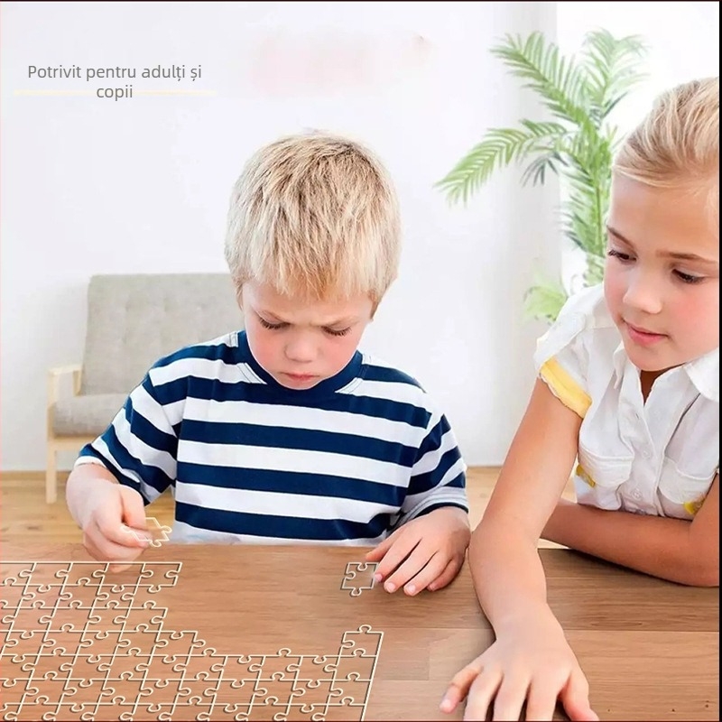 Puzzle 3D din acril transparent, 49 de piese, pentru asamblare DIY