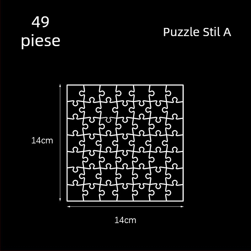 Puzzle 3D din acril transparent, 49 de piese, pentru asamblare DIY
