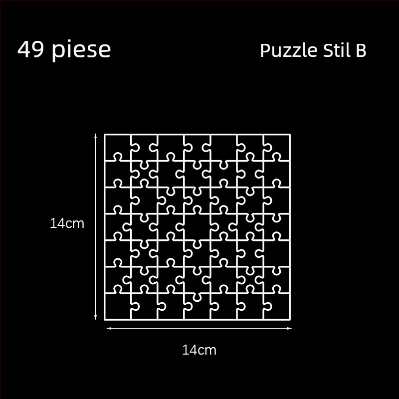 Puzzle 3D din acril transparent, 49 de piese, pentru asamblare DIY