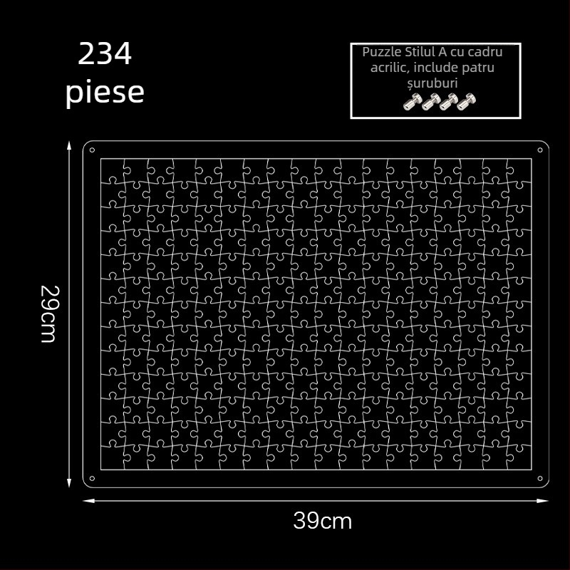 Puzzle 3D din acril transparent, 49 de piese, pentru asamblare DIY