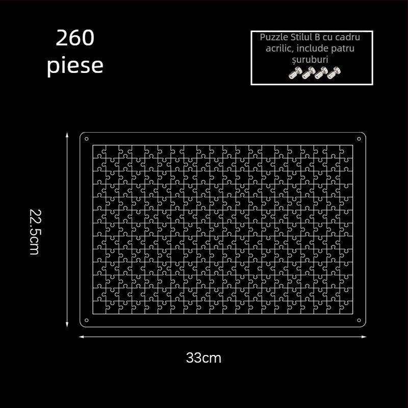 Puzzle 3D din acril transparent, 49 de piese, pentru asamblare DIY
