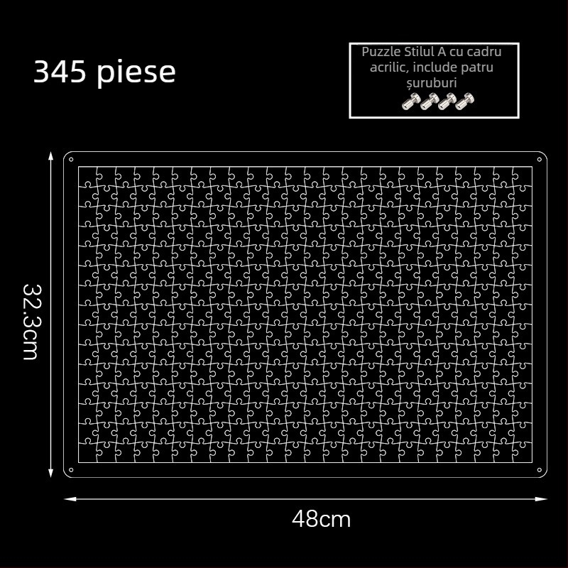 Puzzle 3D din acril transparent, 49 de piese, pentru asamblare DIY