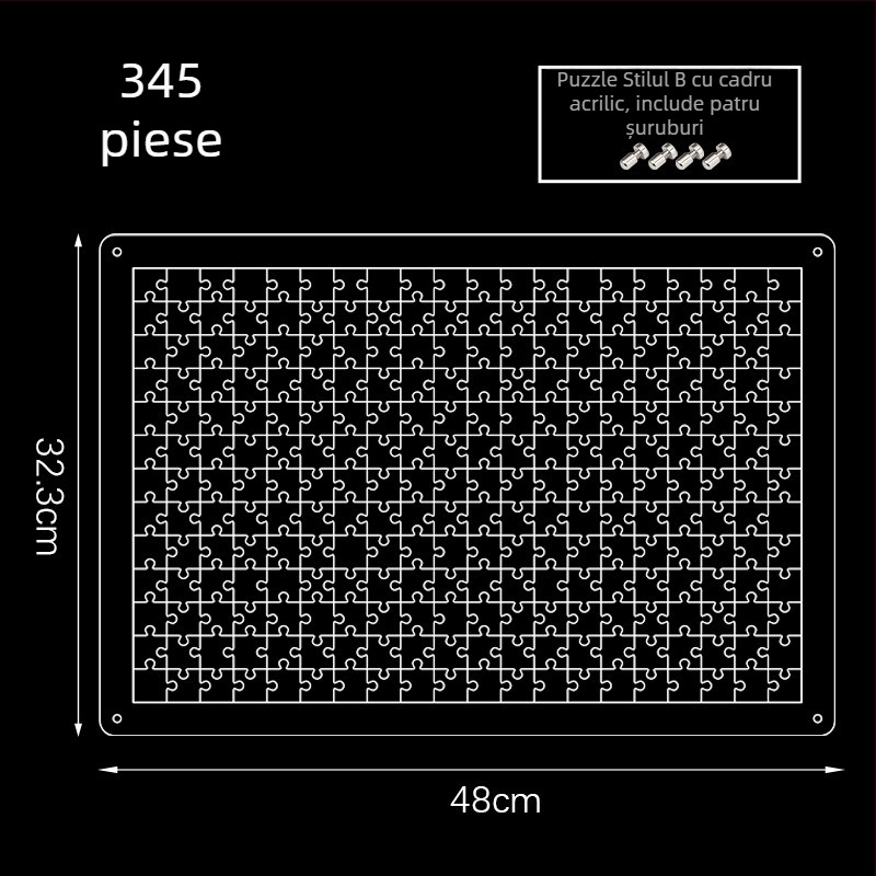 Puzzle 3D din acril transparent, 49 de piese, pentru asamblare DIY