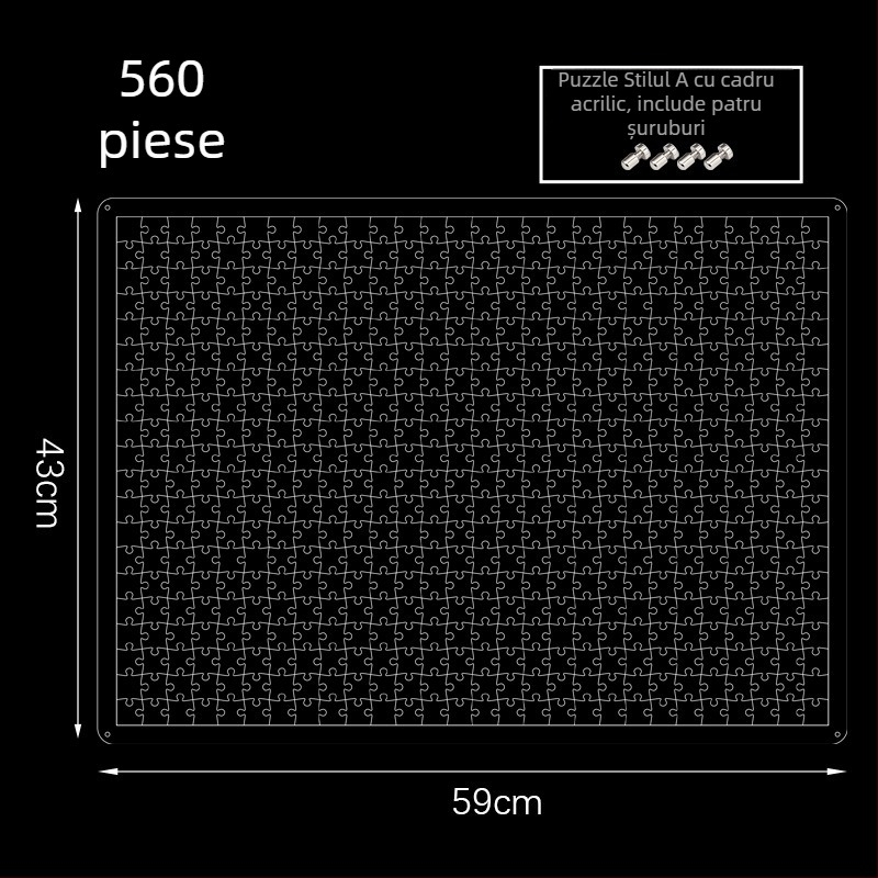 Puzzle 3D din acril transparent, 49 de piese, pentru asamblare DIY