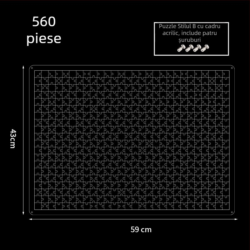 Puzzle 3D din acril transparent, 49 de piese, pentru asamblare DIY