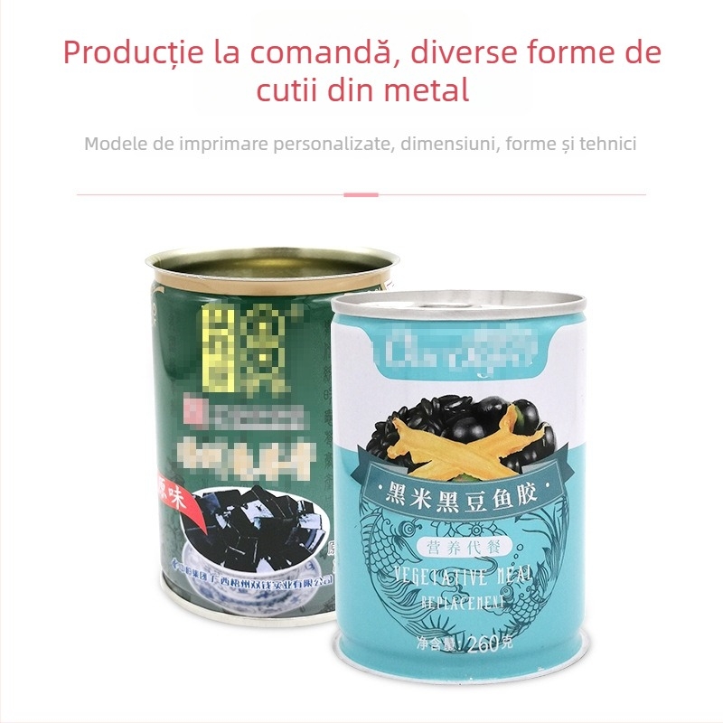 Cutie metal Tinplate pentru lapte praf, rotundă, imprimare offset, capacitate 500, alimentară