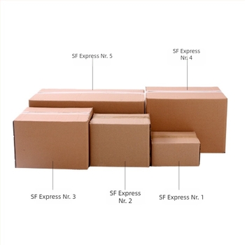 Cutie pătrată din carton ondulat, cu cinci straturi, 7 mm grosime, 230 GSM, pentru ambalare în comerțul electronic general