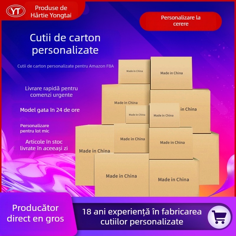 Cutie pliabilă din carton ondulat, cinci straturi, 250gsm, foarte rigidă