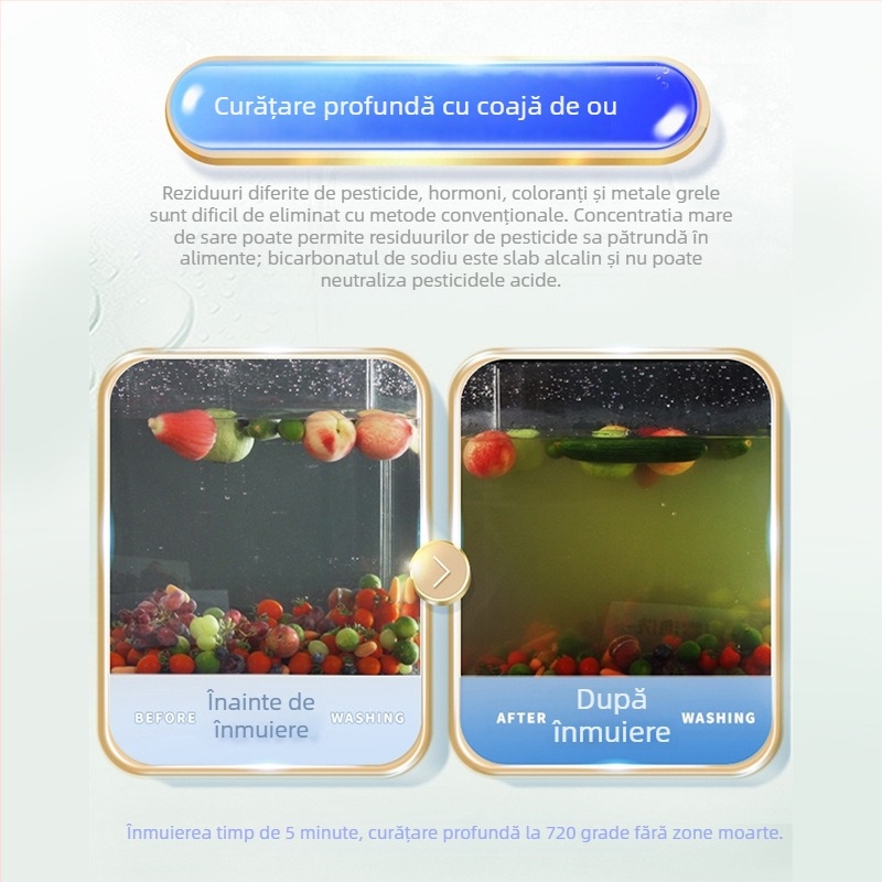 Soluție de curățare pentru fructe și legume, pentru jucăriile de bebeluși și sticlele de lapte, ambalaj în sticlă, produs național