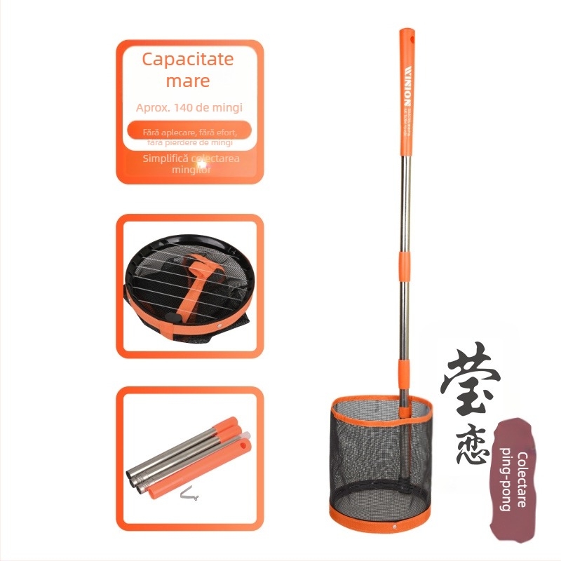 Recuperator portabil de mingi pentru tenis de masă cu suport de antrenament și plasă pentru mingi — Model F97S69S85685HJ