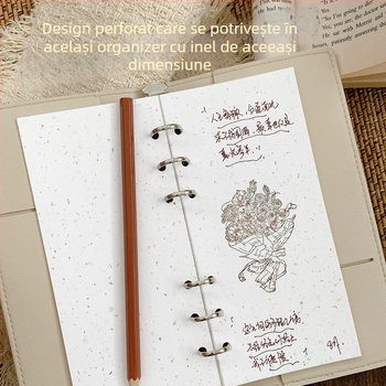 Set de pagini interioare pentru caiet cu foi detașabile — hârtie specială, înlocuire pagini, notițe DIY