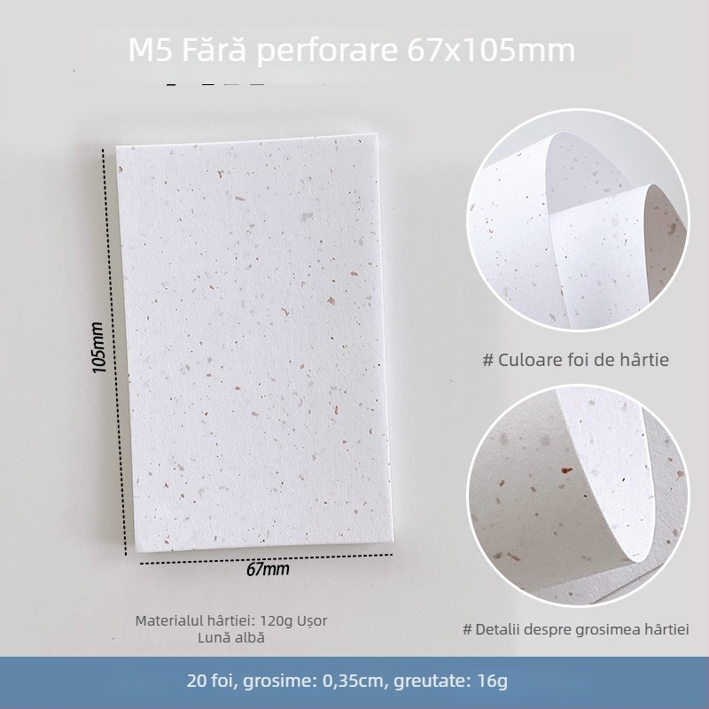 Set de pagini interioare pentru caiet cu foi detașabile — hârtie specială, înlocuire pagini, notițe DIY