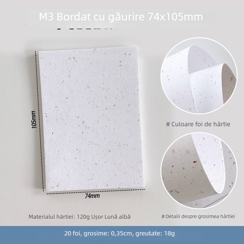 Set de pagini interioare pentru caiet cu foi detașabile — hârtie specială, înlocuire pagini, notițe DIY