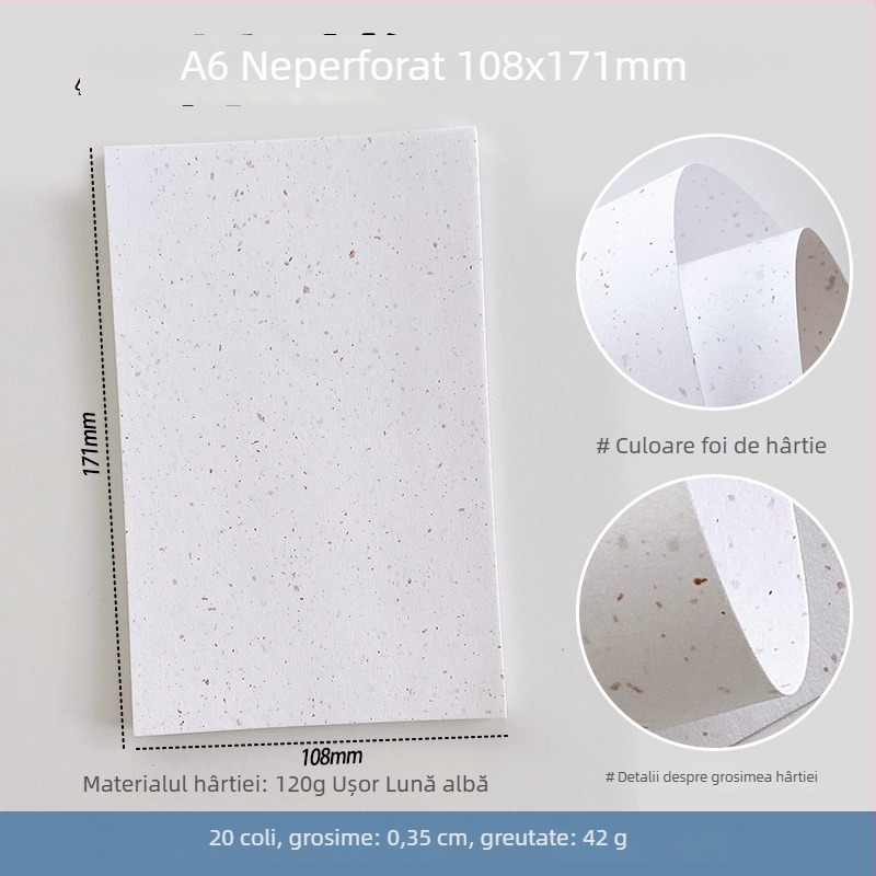 Set de pagini interioare pentru caiet cu foi detașabile — hârtie specială, înlocuire pagini, notițe DIY