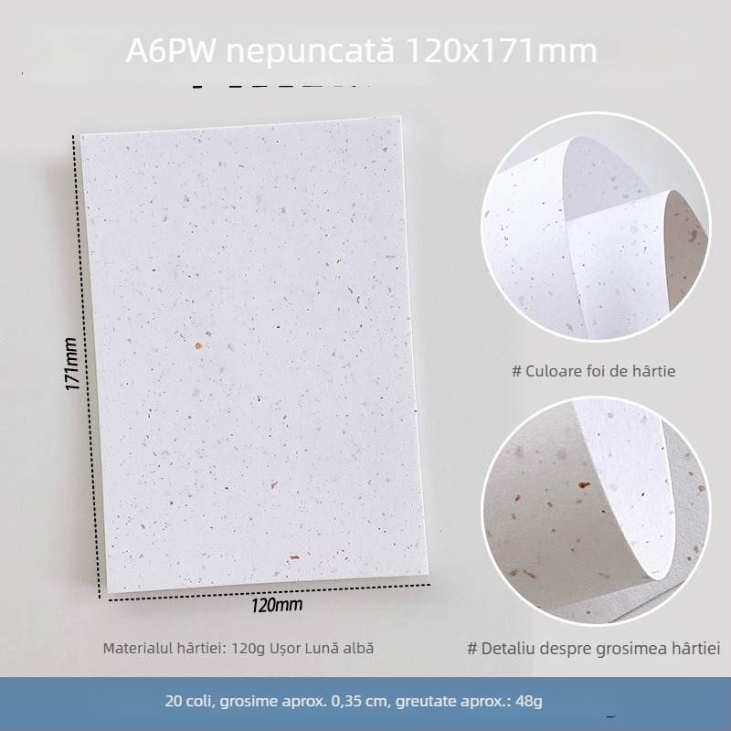 Set de pagini interioare pentru caiet cu foi detașabile — hârtie specială, înlocuire pagini, notițe DIY