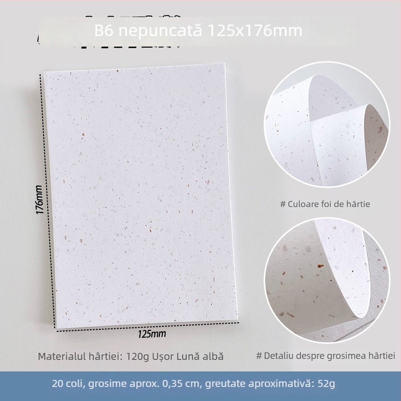 Set de pagini interioare pentru caiet cu foi detașabile — hârtie specială, înlocuire pagini, notițe DIY