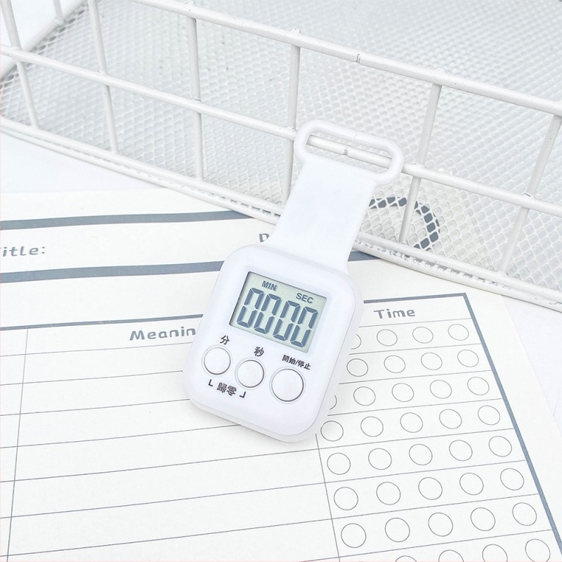 Cronometru mini digital cu carcasă ABS, mișcare electronică, afișaj digital, design pătrat, alimentare cu baterii